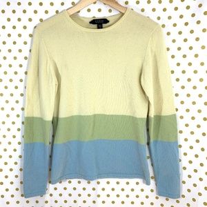 Forte Cashmere colorblock blue green size s